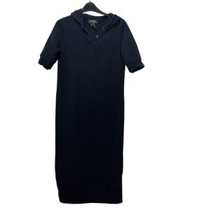 Lauren Ralph Lauren Hooded Short Sleeve Maxi Dress Size Small